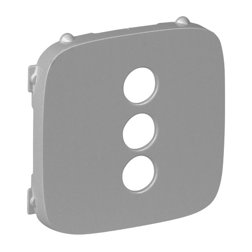 [PTG013.02298] LEGRAND 754727, Triple RCA Socket Cover Valena Allure, Aluminium