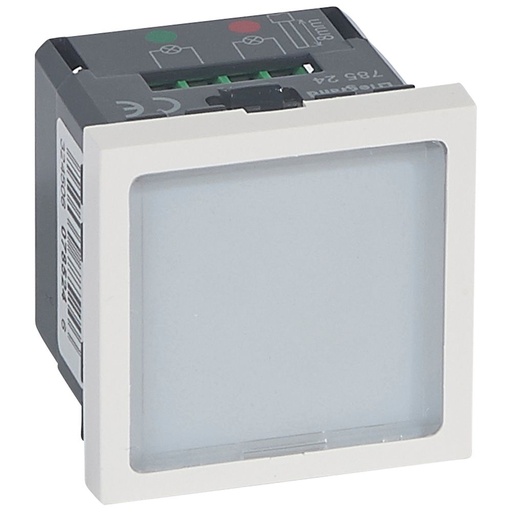 [PTG032.00674] LEGRAND 078524, Two-Colour Light Signalling, with Choice Between Green or Red (1 W), 2 Modules