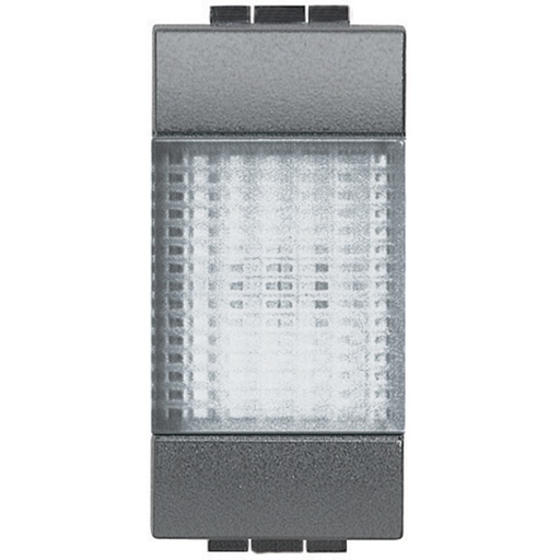 [PTG032.00697] BTICINO L4371T, Martor luminos living light, Difuzor Transparent, Antracit, 1 modul