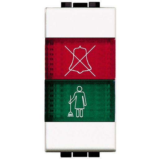 [PTG032.00707] BTICINO N4373H, Martor de semnalizare exterioară ușă living light, Alb, 1 modul
