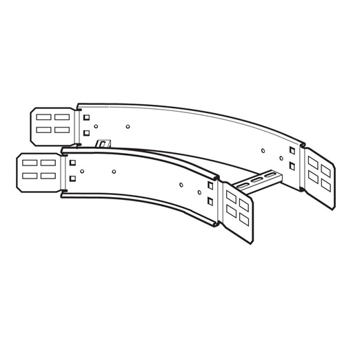 [PTG278.05352] LEGRAND EFB60045300G, Scară de Cablu Swifts Extra Greu 600 mm, Cot Plat 45° Rază 300 mm HDG