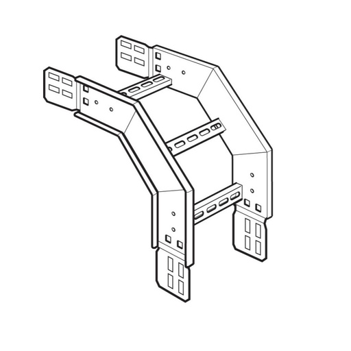 [PTG278.05367] LEGRAND POR15090300G, Swifts Cable Ladder Heavy Duty 150 mm 90° Outside Riser 300 mm Radius HDG
