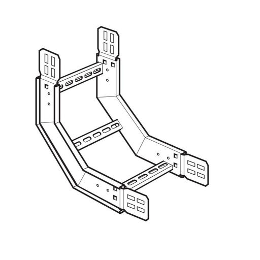 [PTG278.05402] LEGRAND ZIR60090300G, Swifts Cable Ladder Medium Duty 600 mm 90° Inside Riser 300 mm Radius HDG