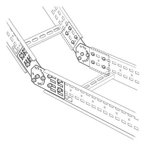[PTG278.05611] LEGRAND EVGZ, Swifts Cable Ladder Extra Heavy Duty Vertical Hinged Connectors HDG