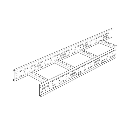 [PTG019.00166] LEGRAND ZL500G6M, Cable Ladder Swifts, Medium Duty, Straight Length, 6 m, 500 mm, Hot-Dip Galvanized (HDG)
