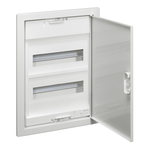 [PTG010.00453] LEGRAND 001442, Flush-Mounting Cabinet Nedbox, Metal Door White RAL9010, 2 Rows, 24+4 Modules