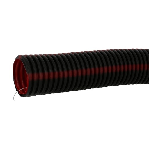 [PTG035.00244] LEGRAND 01575, TPC Flexible Conduit, Black, Ø75 mm, with Pull Wire and Connector (25 m)