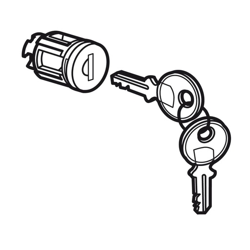 [PTG009.00085] LEGRAND 020291, Cilindru pentru chei tip 405, pentru ușă metalică sau transparentă XL³, furnizat cu 2 chei