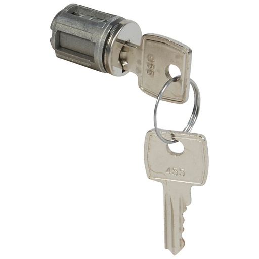 [PTG009.00086] LEGRAND 020292, Cilindru cheie tip 455, pentru ușă metalică sau transparentă XL³, furnizat cu 2 chei