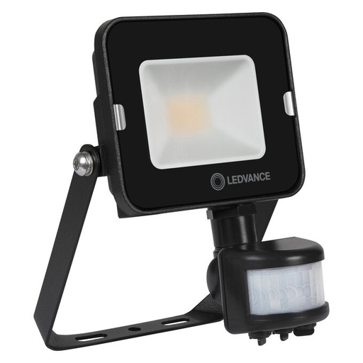 [PTG056.00074] LEDVANCE 4058075575240, Floodlight Compact LED 10W 4000K Symmetrical Beam 100° with Sensor, Black