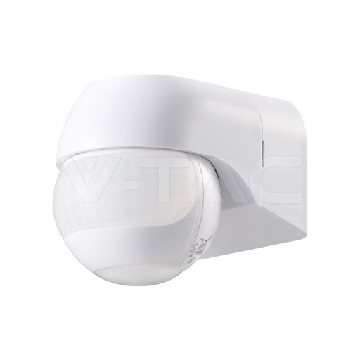 [PTG056.00156] V-TAC 24110, Senzor PIR de Mișcare 180°/360°, Montaj pe Perete, Alb, IP44