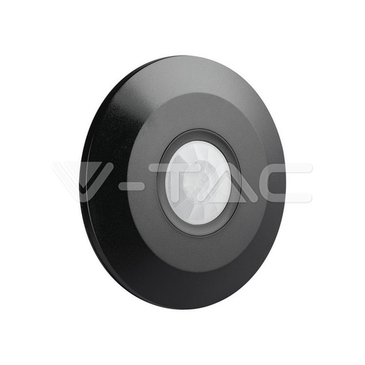 [PTG056.00192] V-TAC 5087, Senzor PIR de Mișcare pentru Tavan, Design Plat, Negru