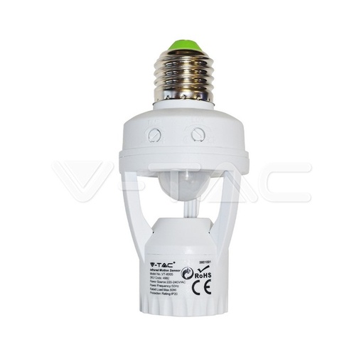 [PTG056.00200] V-TAC 4982, E27 Lamp Holder Sensor