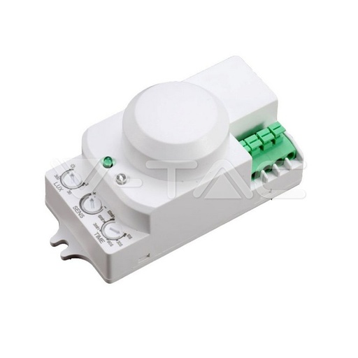 [PTG056.00207] V-TAC 1446, Senzor de Mișcare cu Microunde cu Funcție de Override Manual, Alb