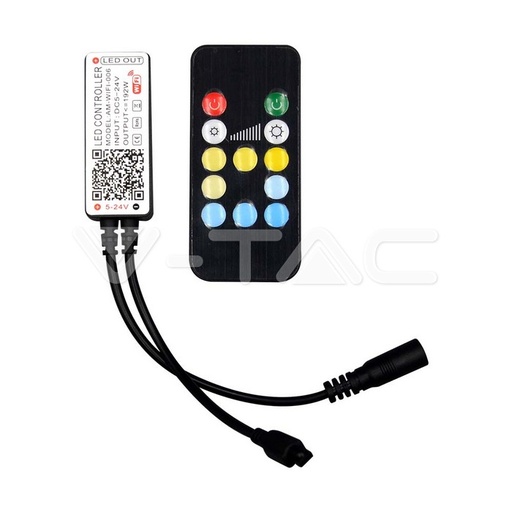 [PTG055.00019] V-TAC 2902, Modul de control WiFi cu telecomandă, 3-în-1, 12 butoane