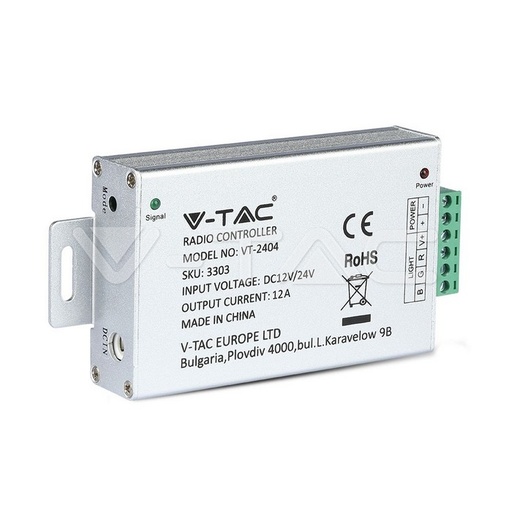 [PTG055.00040] V-TAC 3303, Modul de control RF cu telecomandă, 4 butoane