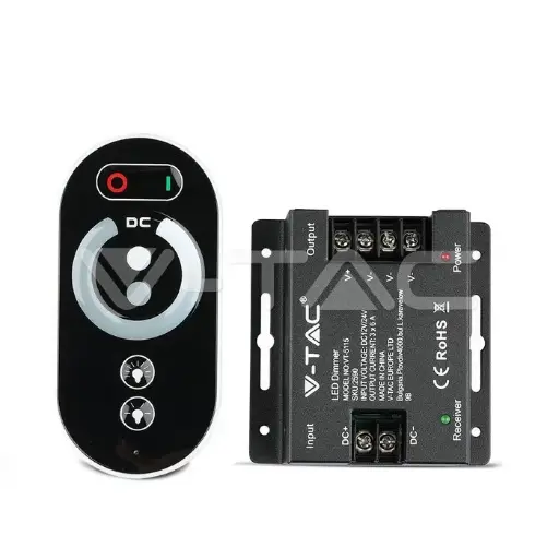 [PTG055.00042] V-TAC 2590, Dimmer cu telecomandă touch pentru bandă LED