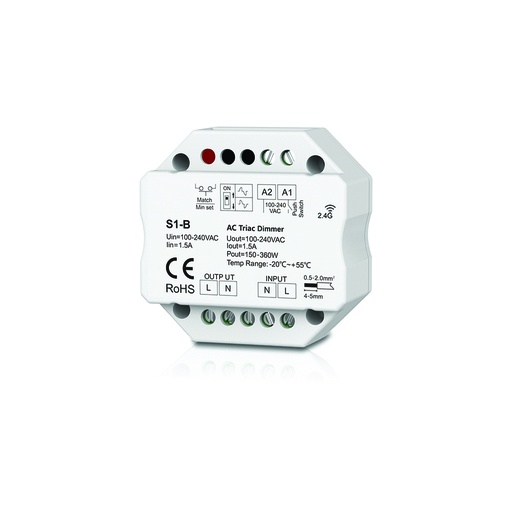 [PTG054.00160] ELMARK 195122, 1-Channel TRIAC RF Dimmer (Distribution Box)