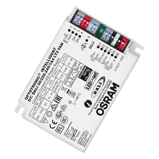 [PTG054.00692] OSRAM 4052899488182, Driver LED OTi DALI 50W (1.4A, VENTILATOR, 220-240V)