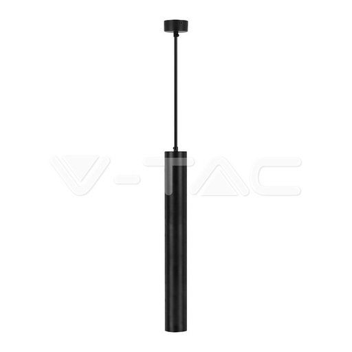 [PTG053.00047] V-TAC 6687, Pendul GU10 Negru Ø60x500 mm
