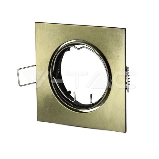 [PTG053.00138] V-TAC 8581, Suport GU10 Pătrat Reglabil Auriu