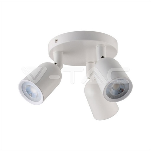 [PTG053.00141] V-TAC 7982, Suport GU10 de Perete Alb 3x