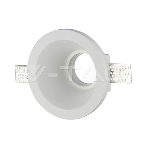 [PTG053.00161] V-TAC 3654, GU10 Housing Round Gypsum White Ø132 mm