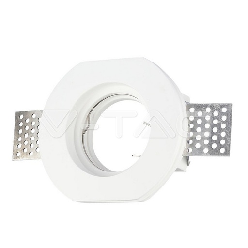 [PTG053.00165] V-TAC 3650, Carcasă GU10 Rotundă Gips Alb Ø100 mm