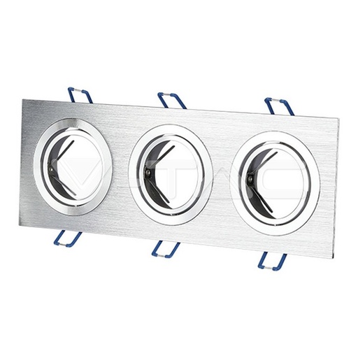 [PTG053.00189] V-TAC 3610, 3x GU10 Housing Square Aluminum