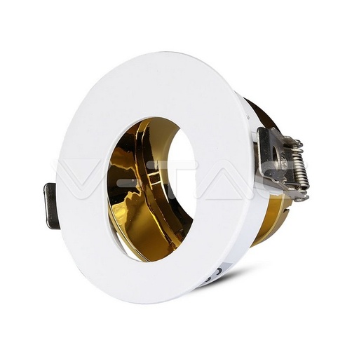 [PTG053.00237] V-TAC 3162, Ramă GU10 Alb Auriu Rotund