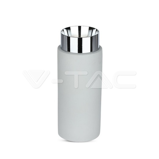 [PTG053.00255] V-TAC 3138, Corp GU10 Gips + Metal + Beton, Gri cu Detalii Crom
