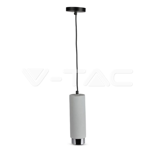 [PTG053.00258] V-TAC 3135, Corp GU10 Suspendat din Gips + Ciment, Detalii Crom