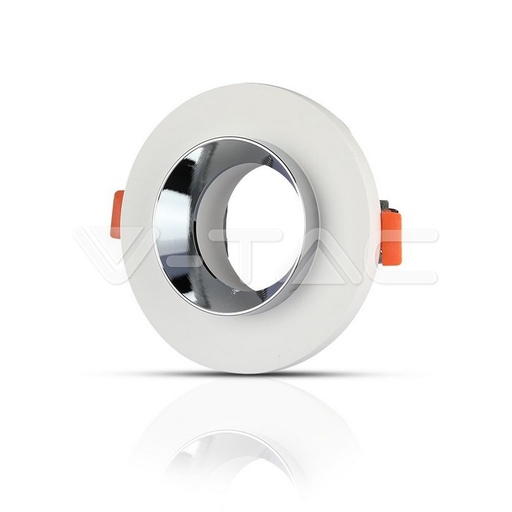 [PTG053.00262] V-TAC 3127, GU10 Recessed Metal Fitting Round Chrome Detail