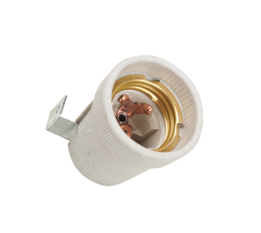 [PTG052.00006] ELMARK 99295, Ceramic E27 Lamp Holder with Mounting Bracket