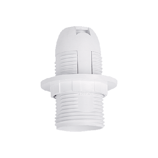 [PTG052.00007] ELMARK 99194, E14 Lamp Holder with Plastic Cover and Ring, White