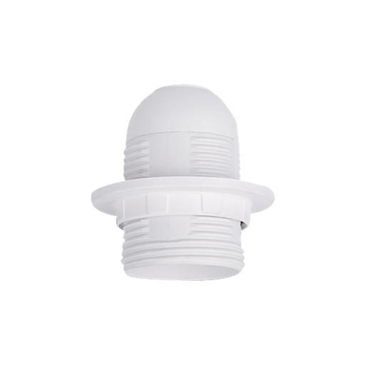 [PTG052.00008] ELMARK 99195, E27 Lamp Holder with Plastic Cover and Ring, White