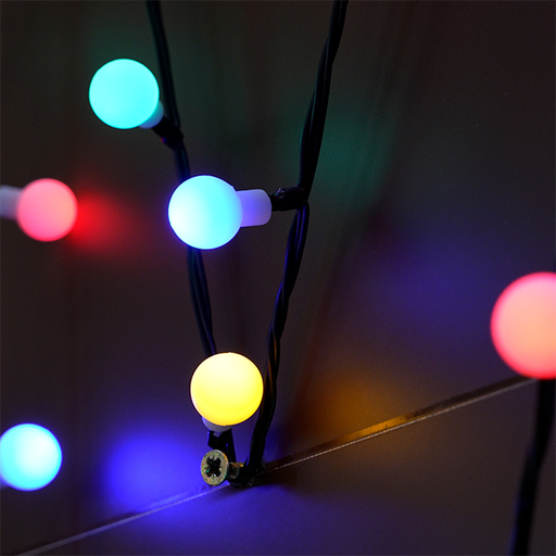 [PTG088.00011] ELMARK 99CRL007RGB, RGB Christmas String Lights, 3.6W, 9m, IP44, 240V