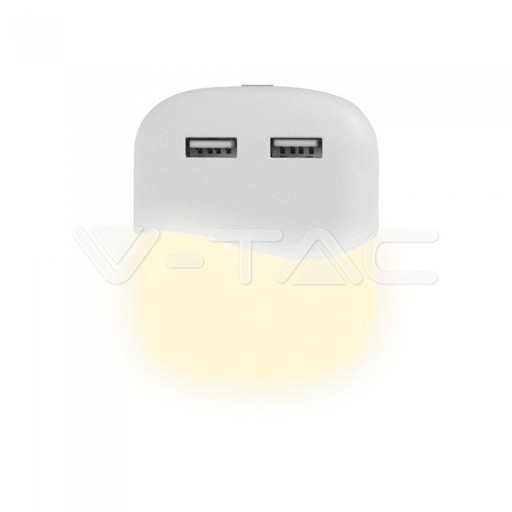 [PTG087.00001] V-TAC 507, Square USB LED Night Light 3000K