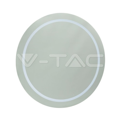 [PTG087.00010] V-TAC 40481, 6W Round LED Mirror IP44 Anti-Fog 6400K + 19W Heater