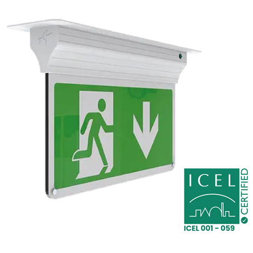 [PTG080.00067] ANSELL LIGHTING AE3LED/3M/SI, Eagle 5-In-1 Exit Sign Maintained / Non-Maintained Silver