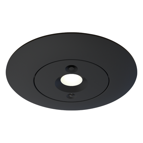 [PTG080.00102] ANSELL LIGHTING AMED/1/B/3NM, Merlin Emergency Downlight Non-Maintained Black