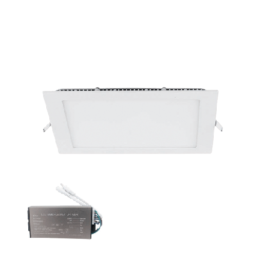 [PTG080.00366] ELMARK 99LED967E, Panou LED pătrat încastrat 12W 4000K + kit de urgență