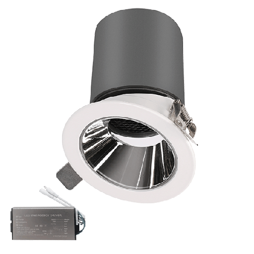 [PTG080.00408] ELMARK 92EL64532040/WHE, Downlight LED EL-6453 20W 4000K 38° cu grilă honeycomb + kit de urgență