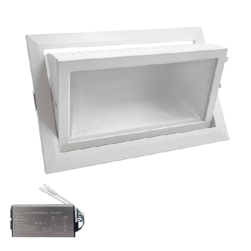 [PTG080.00436] ELMARK 92EL67054065/WHE, Downlight LED încastrat EL-6705 40W 6500K alb + kit de urgență