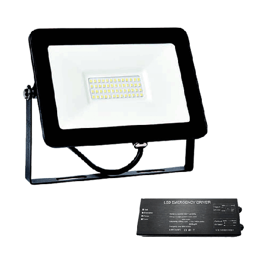 [PTG080.00476] ELMARK 98VEGA50SLIME, VEGA SLIM SMD 50W LED FLOODLIGHT 5500K+ EMERGENCY KIT