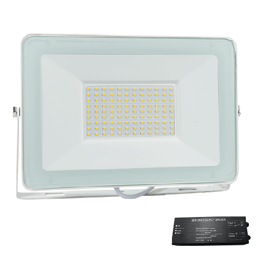 [PTG080.00480] ELMARK 98VEGA100WW/WHE, Proiector LED VEGA Slim 100W 3000K + kit de urgență