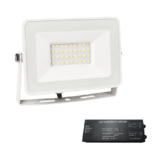 [PTG080.00481] ELMARK 98VEGA30S/WHE, Proiector LED VEGA Slim 30W 4000K alb + kit de urgență