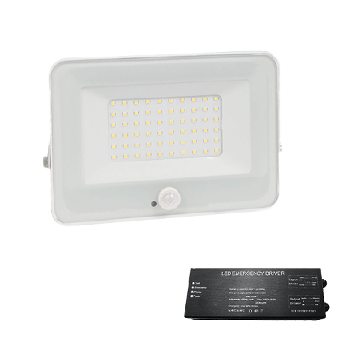 [PTG080.00488] ELMARK 98VEGA30SS/WHE, Proiector LED VEGA Slim 30W cu senzor alb + kit de urgență