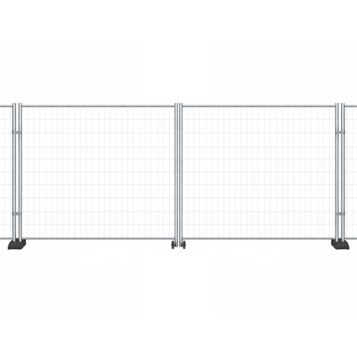 [PTG098.00012] Galvanized Steel Temporary Fence Gate (Double) with Wheel Poly ST 6900x2025 mm