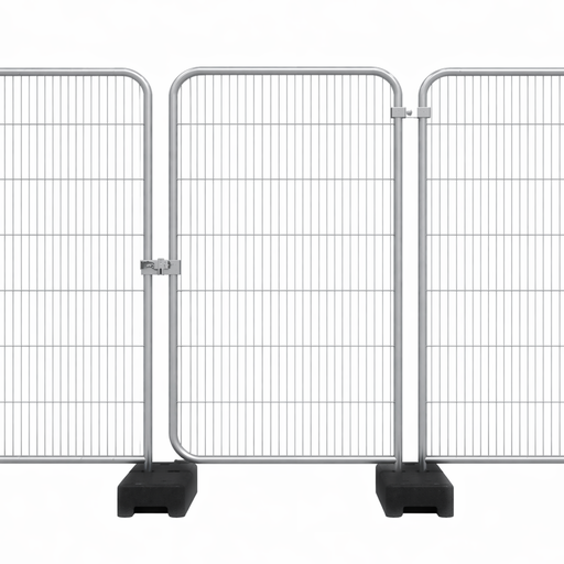 [PTG098.00013] Galvanized Steel Temporary Fence Gate Poly RC Anticlimb 1160x1805 mm